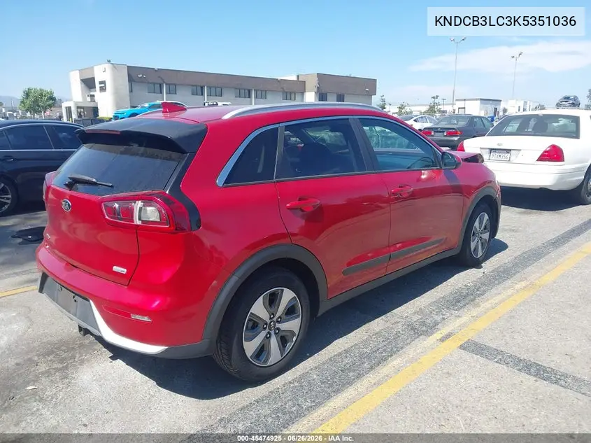 2019 Kia Niro Lx VIN: KNDCB3LC3K5351036 Lot: 45474925