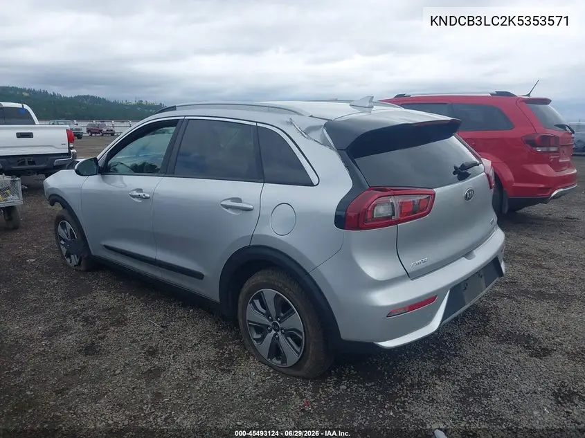 2019 Kia Niro Lx VIN: KNDCB3LC2K5353571 Lot: 45493124