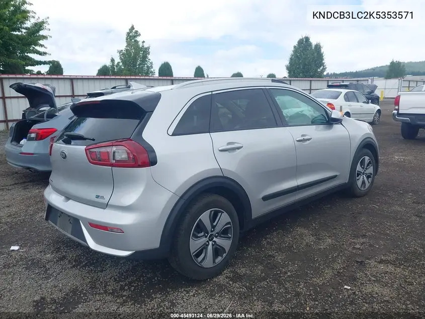 2019 Kia Niro Lx VIN: KNDCB3LC2K5353571 Lot: 45493124