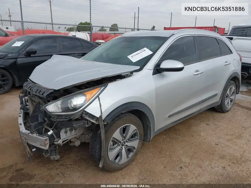 2019 Kia Niro Lx VIN: KNDCB3LC6K5351886 Lot: 45506438