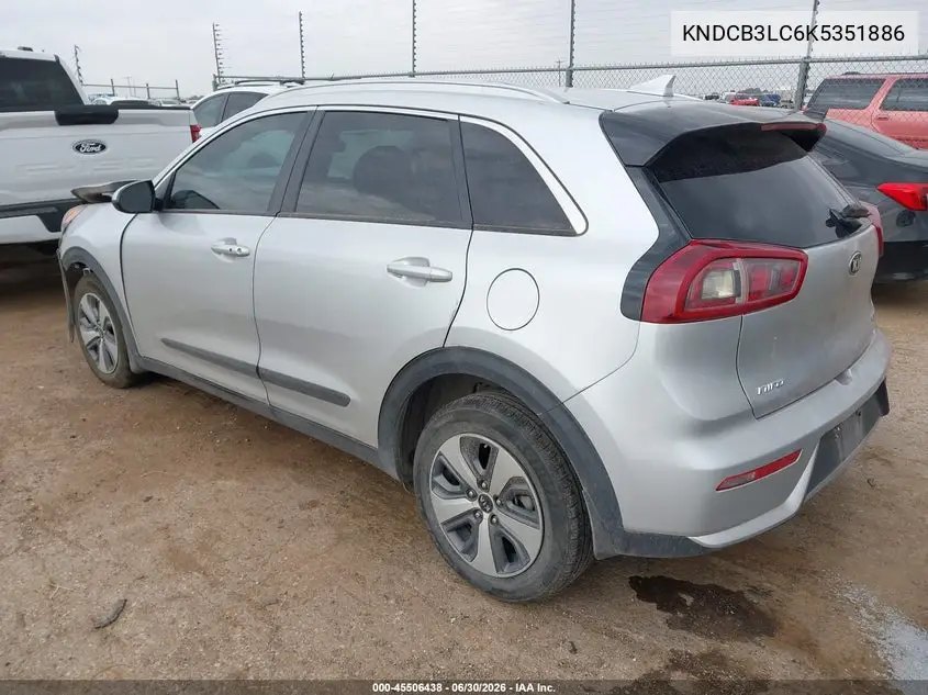 2019 Kia Niro Lx VIN: KNDCB3LC6K5351886 Lot: 45506438