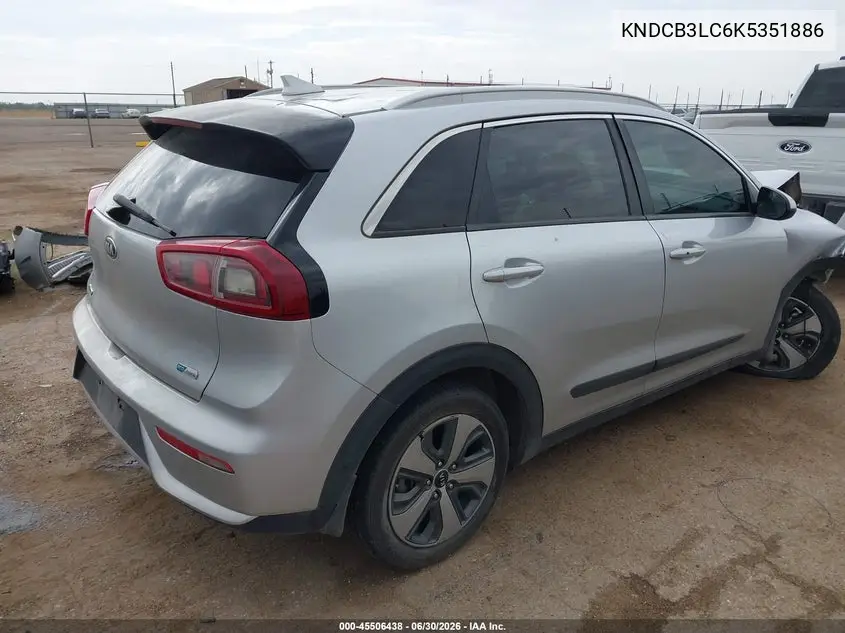 2019 Kia Niro Lx VIN: KNDCB3LC6K5351886 Lot: 45506438