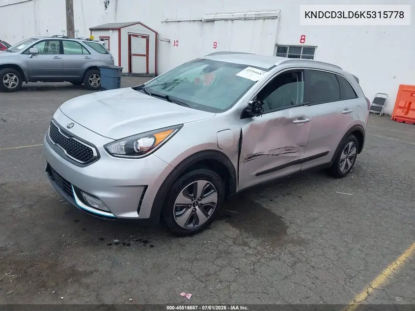 2019 Kia Niro Plug-In Hybrid Ex VIN: KNDCD3LD6K5315778 Lot: 45516687
