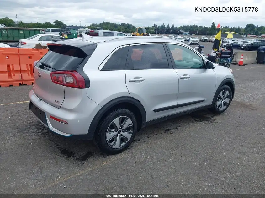 2019 Kia Niro Plug-In Hybrid Ex VIN: KNDCD3LD6K5315778 Lot: 45516687
