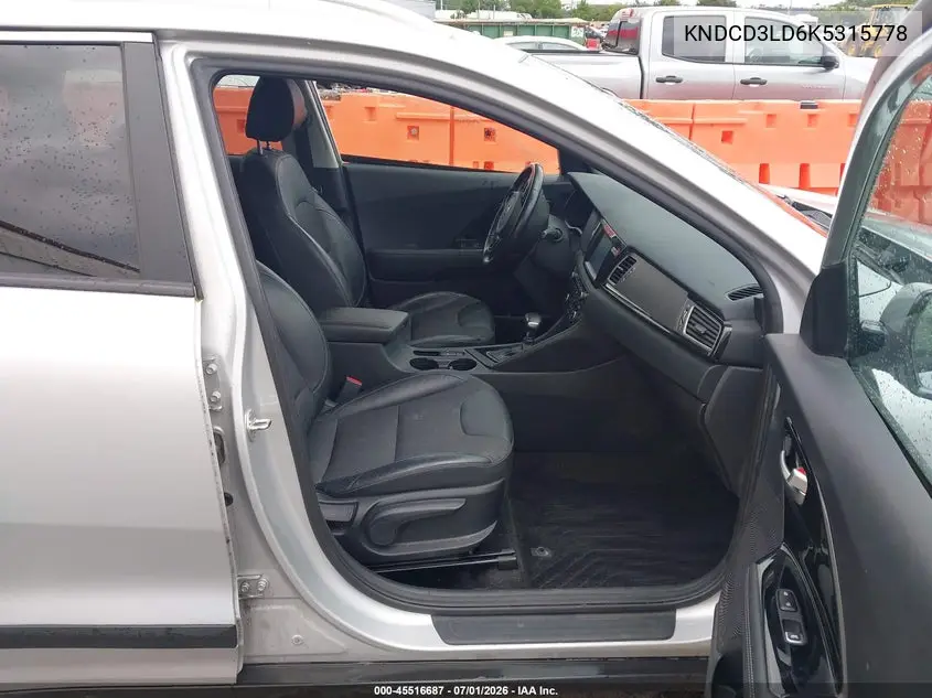 2019 Kia Niro Plug-In Hybrid Ex VIN: KNDCD3LD6K5315778 Lot: 45516687
