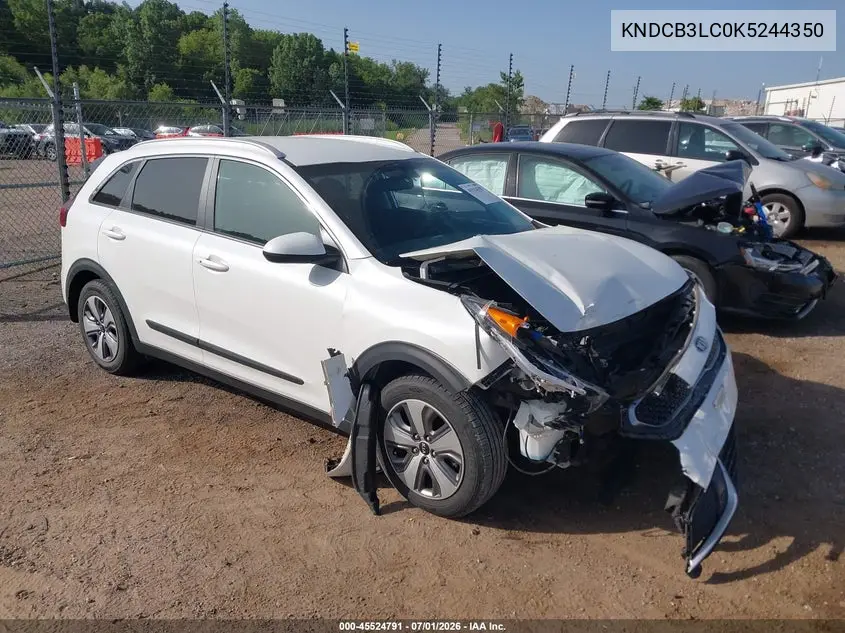 2019 Kia Niro Lx VIN: KNDCB3LC0K5244350 Lot: 45524791