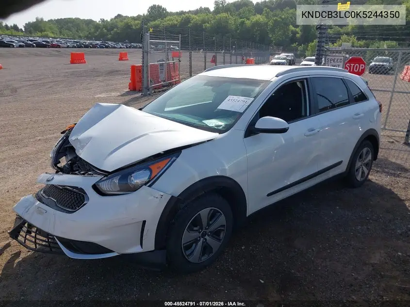 2019 Kia Niro Lx VIN: KNDCB3LC0K5244350 Lot: 45524791