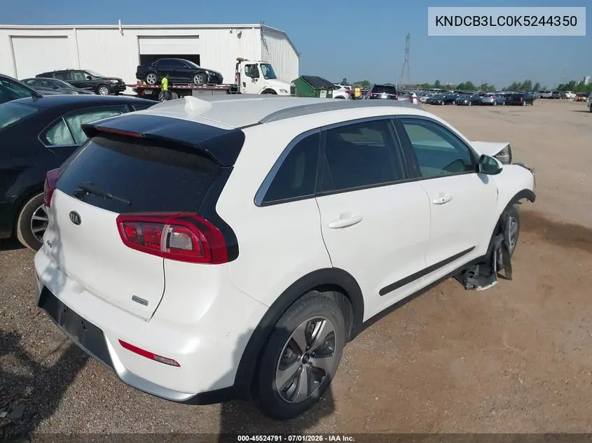 2019 Kia Niro Lx VIN: KNDCB3LC0K5244350 Lot: 45524791