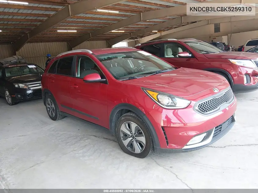 2019 Kia Niro Lx VIN: KNDCB3LC8K5259310 Lot: 45550092