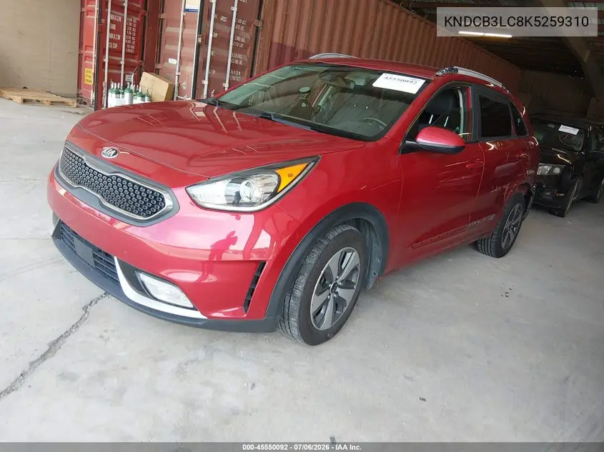 2019 Kia Niro Lx VIN: KNDCB3LC8K5259310 Lot: 45550092