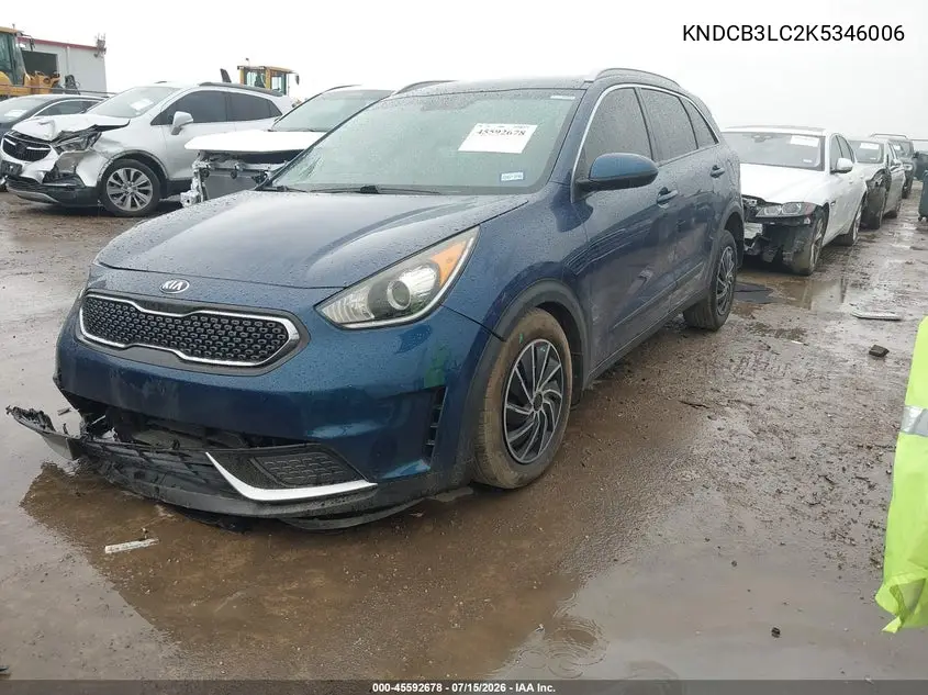 2019 Kia Niro Lx VIN: KNDCB3LC2K5346006 Lot: 45592678