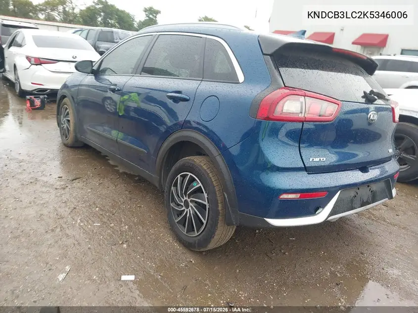 2019 Kia Niro Lx VIN: KNDCB3LC2K5346006 Lot: 45592678