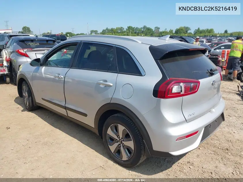 2019 Kia Niro Lx VIN: KNDCB3LC2K5216419 Lot: 45624380