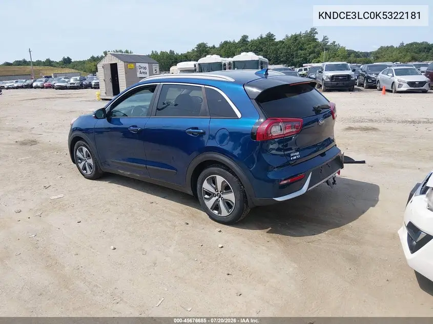 2019 Kia Niro Ex VIN: KNDCE3LC0K5322181 Lot: 45676685
