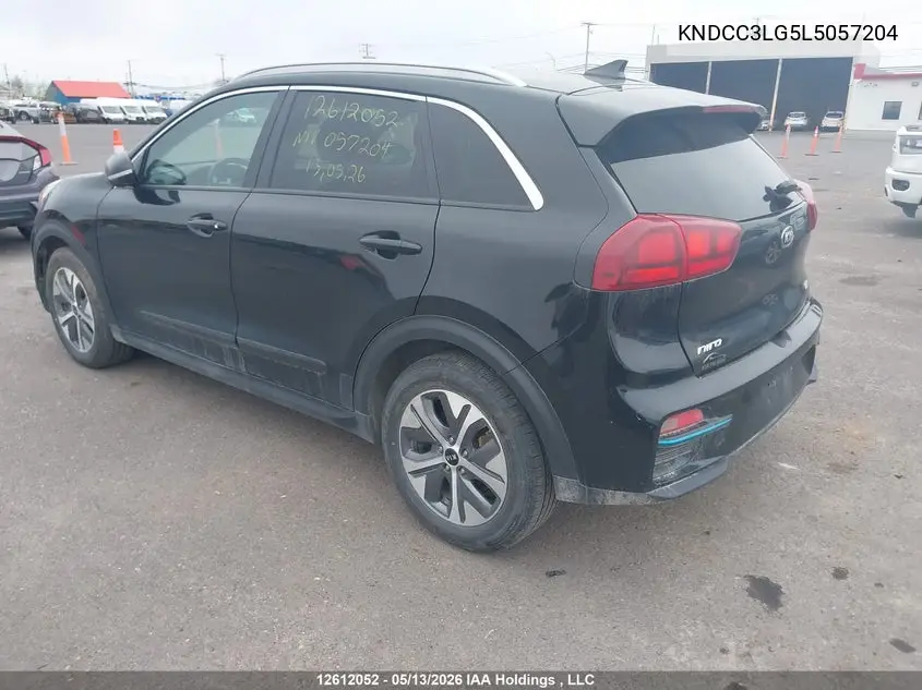 2020 Kia Niro Ev Ex VIN: KNDCC3LG5L5057204 Lot: 12612052