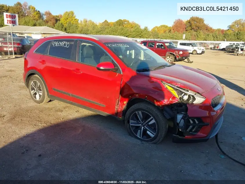 KNDCB3LC0L5421450 2020 Kia Niro Lxs