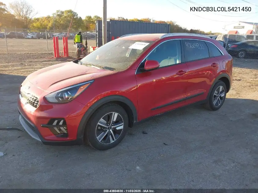 KNDCB3LC0L5421450 2020 Kia Niro Lxs