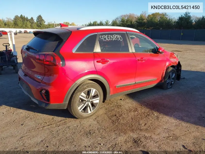 KNDCB3LC0L5421450 2020 Kia Niro Lxs