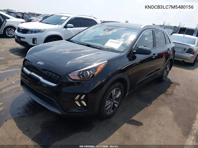 2021 Kia Niro Lxs VIN: KNDCB3LC7M5480156 Lot: 45658903