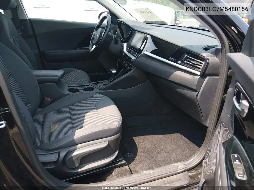 2021 Kia Niro Lxs VIN: KNDCB3LC7M5480156 Lot: 45658903