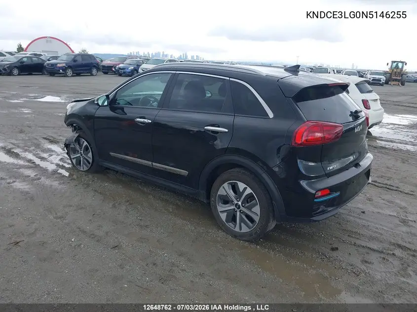 2022 Kia Niro Ex Premium VIN: KNDCE3LG0N5146255 Lot: 12648762