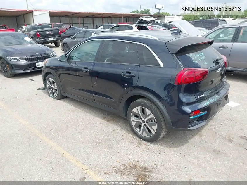 2022 Kia Niro Ev Ex Premium VIN: KNDCE3LG6N5135213 Lot: 45533422