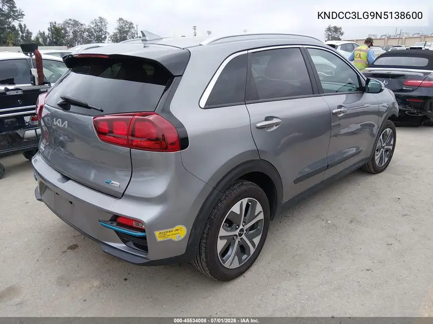 2022 Kia Niro Ev Ex VIN: KNDCC3LG9N5138600 Lot: 45534008
