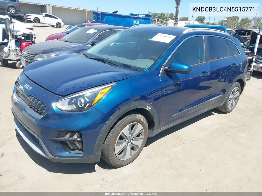2022 Kia Niro Lx VIN: KNDCB3LC4N5515771 Lot: 45568351