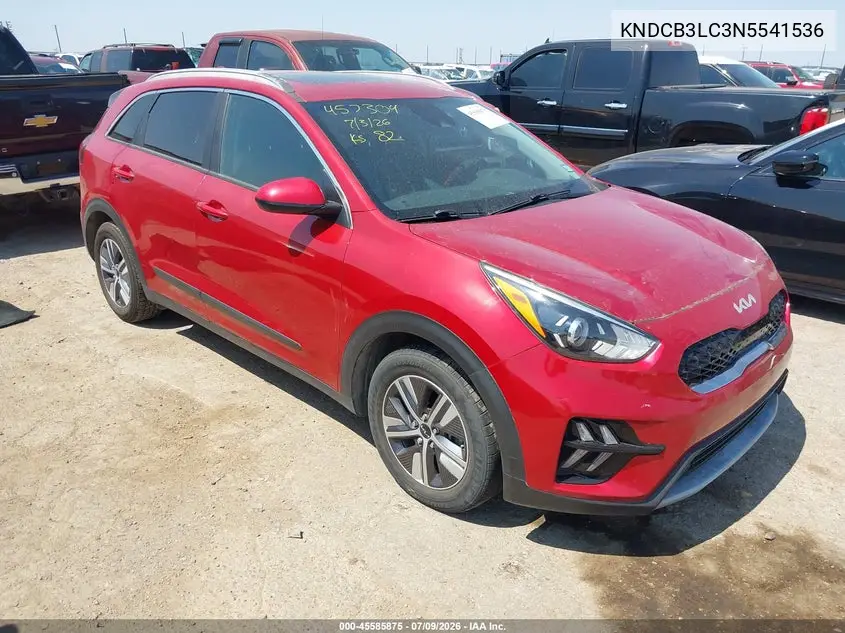 2022 Kia Niro Lxs Se VIN: KNDCB3LC3N5541536 Lot: 45585875