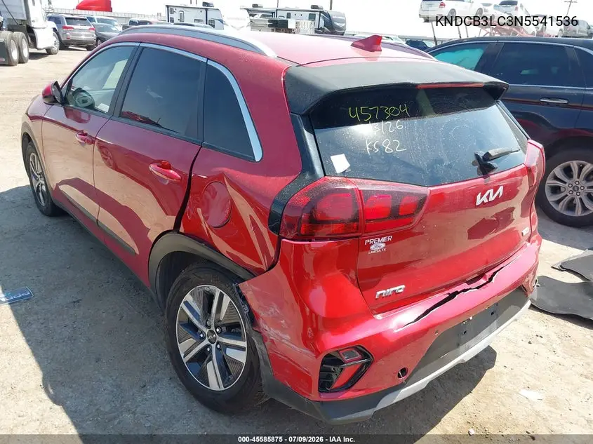 2022 Kia Niro Lxs Se VIN: KNDCB3LC3N5541536 Lot: 45585875