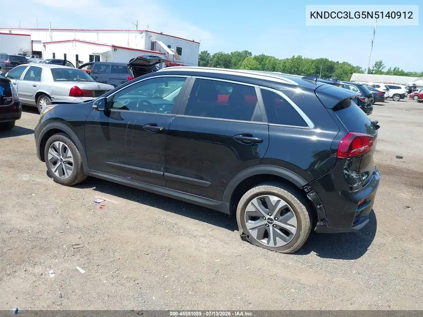 2022 Kia Niro Ev Ex VIN: KNDCC3LG5N5140912 Lot: 45591089