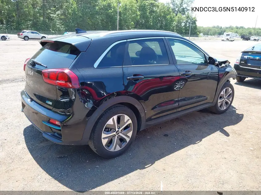 2022 Kia Niro Ev Ex VIN: KNDCC3LG5N5140912 Lot: 45591089