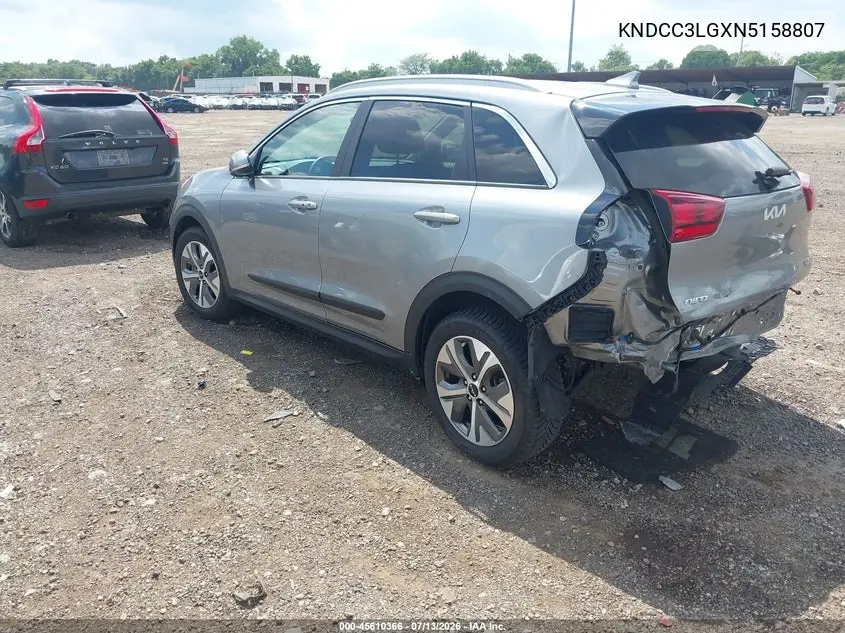 2022 Kia Niro Ev Ex VIN: KNDCC3LGXN5158807 Lot: 45610366