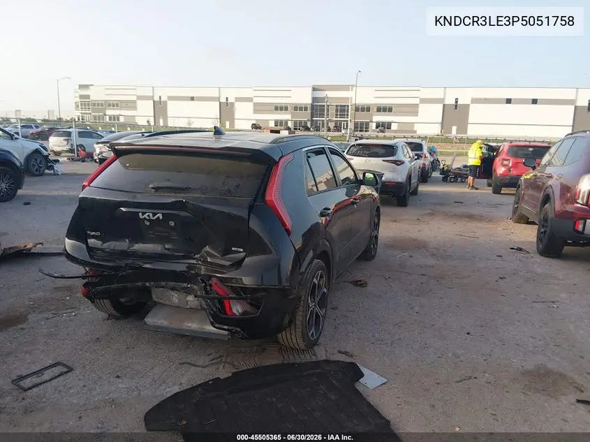 2023 Kia Niro Ex Touring VIN: KNDCR3LE3P5051758 Lot: 45505365