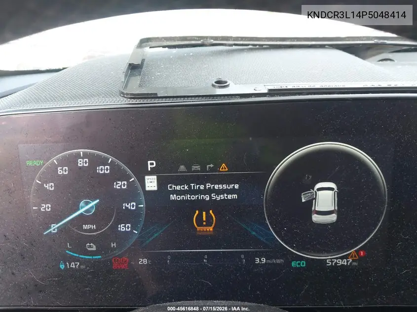2023 Kia Niro Ev Wind VIN: KNDCR3L14P5048414 Lot: 45616848