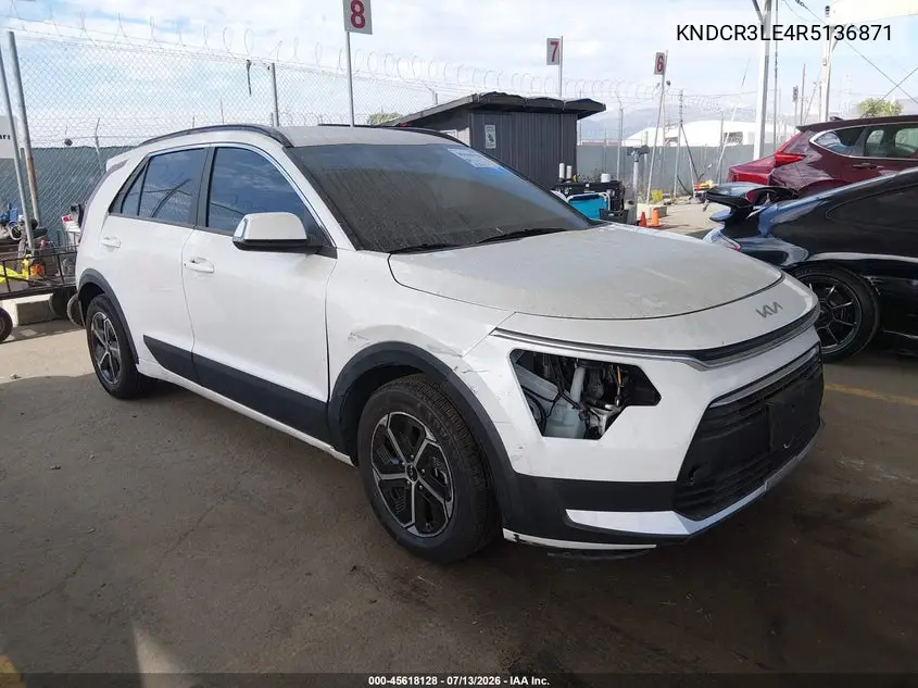 2024 Kia Niro Ex VIN: KNDCR3LE4R5136871 Lot: 45618128