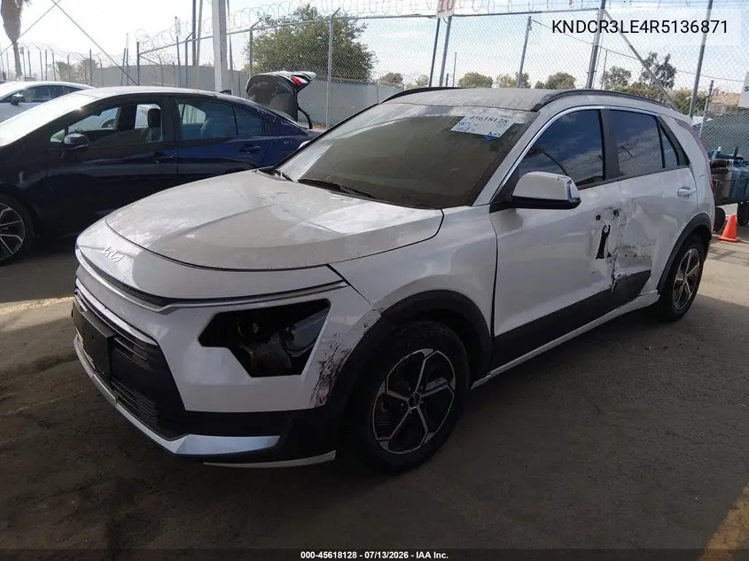 2024 Kia Niro Ex VIN: KNDCR3LE4R5136871 Lot: 45618128