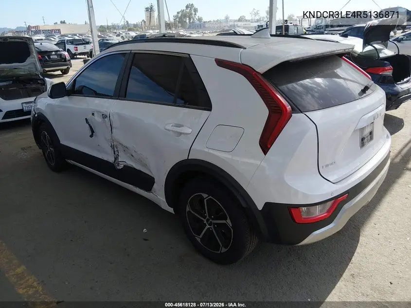 2024 Kia Niro Ex VIN: KNDCR3LE4R5136871 Lot: 45618128