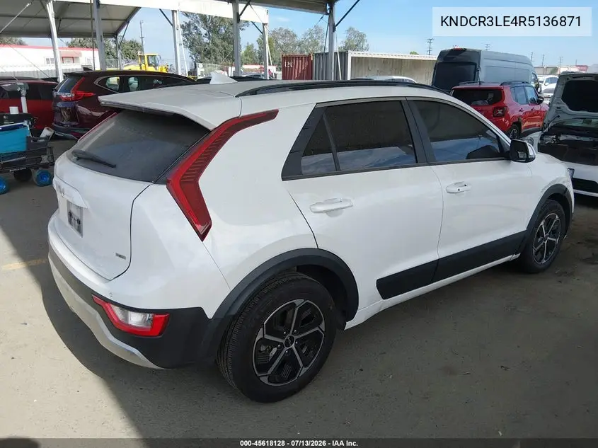 2024 Kia Niro Ex VIN: KNDCR3LE4R5136871 Lot: 45618128
