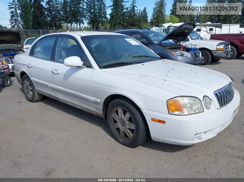 2003 Kia Optima Lx V6/Se V6 VIN: KNAGD128135209392 Lot: 45076098