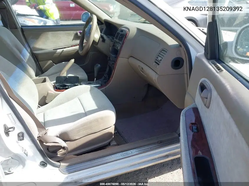 2003 Kia Optima Lx V6/Se V6 VIN: KNAGD128135209392 Lot: 45076098
