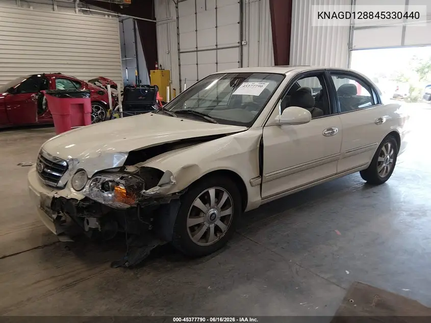 2004 Kia Optima Ex V6/Lx V6 VIN: KNAGD128845330440 Lot: 45377790