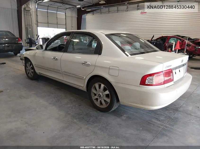 2004 Kia Optima Ex V6/Lx V6 VIN: KNAGD128845330440 Lot: 45377790