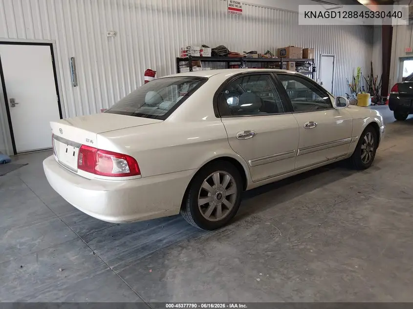 2004 Kia Optima Ex V6/Lx V6 VIN: KNAGD128845330440 Lot: 45377790