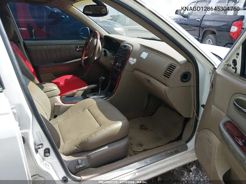 2004 Kia Optima Ex V6/Lx V6 VIN: KNAGD128645304760 Lot: 45607776