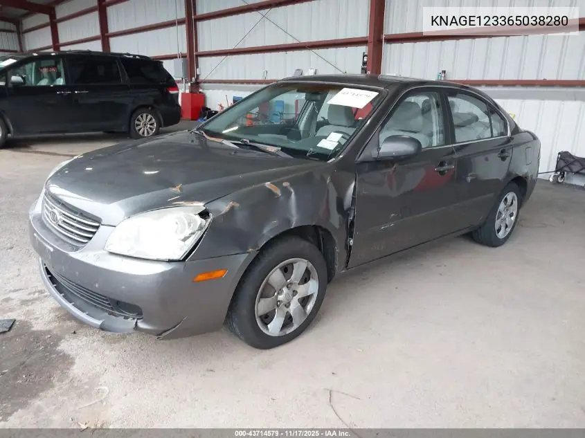 KNAGE123365038280 2006 Kia Optima Ex (New)/Lx (New)