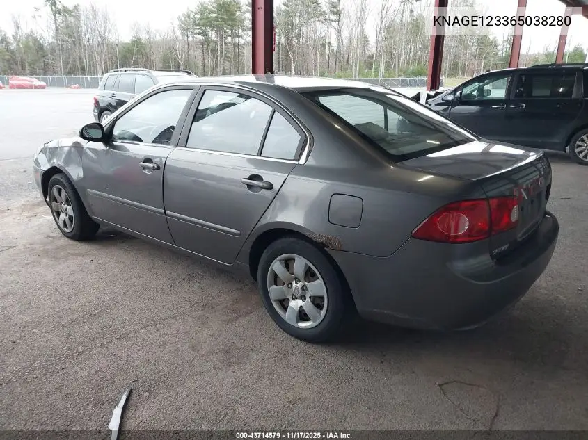 KNAGE123365038280 2006 Kia Optima Ex (New)/Lx (New)