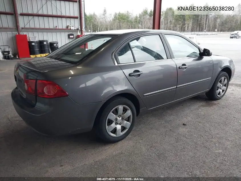 KNAGE123365038280 2006 Kia Optima Ex (New)/Lx (New)