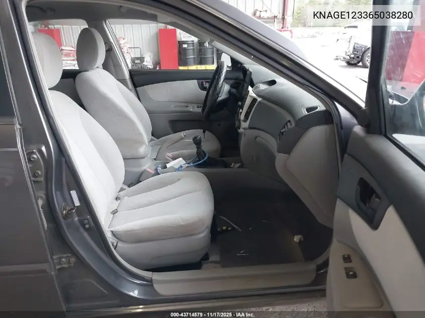 KNAGE123365038280 2006 Kia Optima Ex (New)/Lx (New)