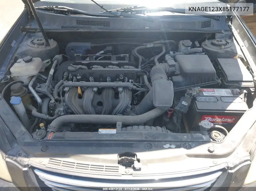 2008 Kia Optima Lx VIN: KNAGE123X85177177 Lot: 45613125